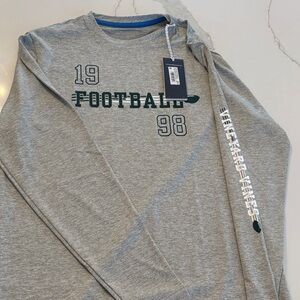 Vineyard Vines Gray Football Graphic Tee